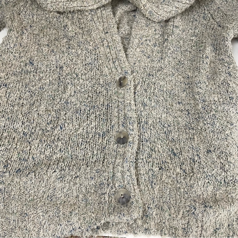 Alexander Wang Linen Blend Oversized Slouchy Buttoned Cardigan - Picture 12 of 13